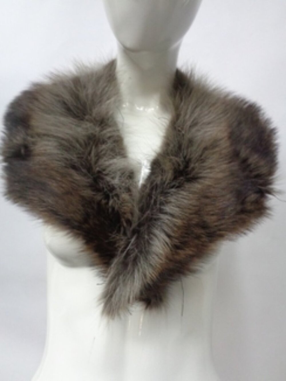 MINT RACCOON FUR NOTCH COLLAR WRAP SCARF WOMEN WOMAN 35"X5"
